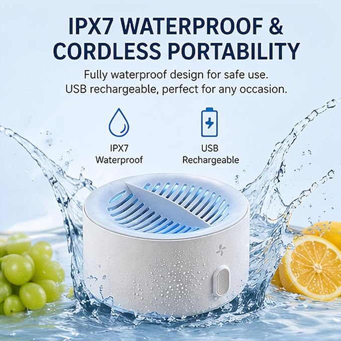Produce Cleaner, Fruit and Vegetable Washing Machine, Oh-Ion Portable Food Device for Surface Residues, Ipx7 Waterproof