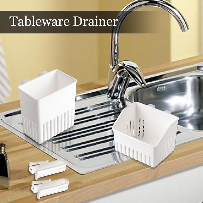 3 Pack Silverware Drying Basket, Silverware Drainer, Utensil Drainer, Escurridor De Cubiertos Plastico, Knife and Fork Storage Rack, Cup Rack Drying, Cup Rack for Drying in Kitchen