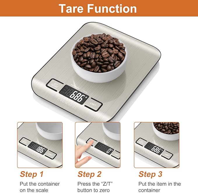 CROWNFUL Food Scale & CROWNFUL 4 Liter/6 Can Mini Fridge