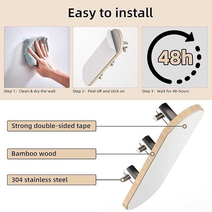 Kayqi 304 Stainless Steel Modern Large Hooks, Suitable for Various scenarios Such as bathrooms, Kitchens, bedrooms, Offices, etc. (Set of 2) (Silver)