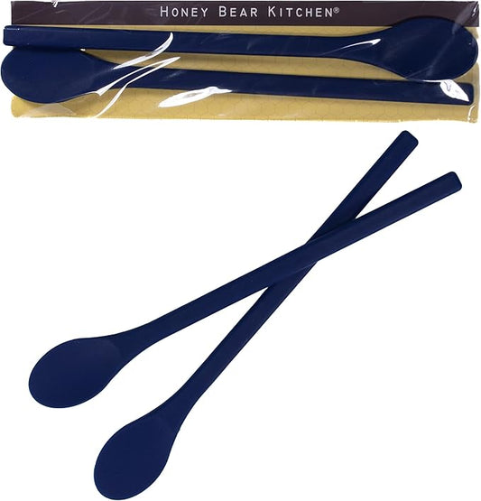 Honey Bear Kitchen Silicone Cocktail Stirs for Tall Drinkware, Set of 2 (Midnight Indigo)