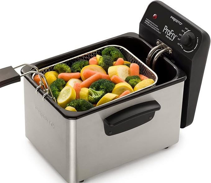 Presto 05461 Stainless Steel Pro Fry Immersion Element Deep Fryer, Silver