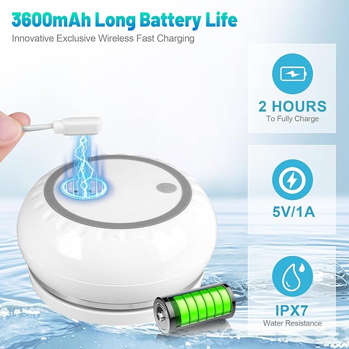 Fruit and Vegetable Washing Machine, Upgrade Wireless Fruit Cleaner Device, Titanium Electrolysis Fruit and Veggie Cleaning Machine, Waterproof Food Purifier for Fruits, Vegetables, Meat and Tableware