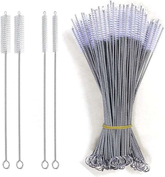 Drinking Straw Cleaner Brush 48 Pack.Extra Long 9.3 inch Pipe Cleaners, Straw Cleaning Brush for Tumbler, Sippy Cup, Bottle and Tube,230x10mm Reusable Metal Straw Cleaning Brush in Bulk (48Pack)