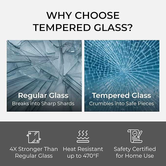 Fab Glass and Mirror Tempered Glass Table Top 36x72 Inch Rectangle 1/4" Thick Clear Furniture Protector with Flat Polish Edge Eased Corners for Coffee Dining Tables Desks