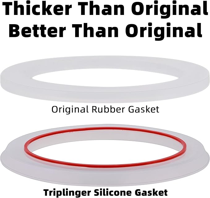 [UPGRADED] Sealing Gasket for Bialetti New Venus Induction 4 Cups (5.7Oz 170ML) Stovetop Espresso Maker - 6 PCS Silicone Seal Ring for Venus Kitty Musa Class Stainless Steel Stovetop Coffee Maker Pots