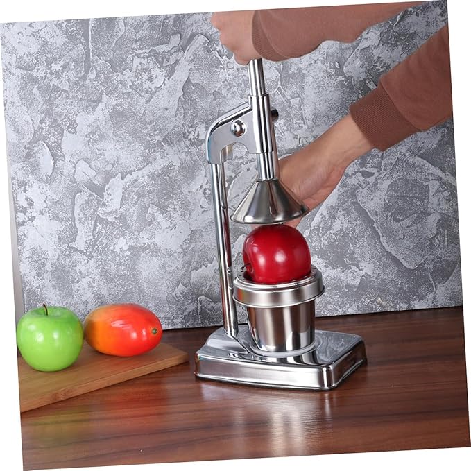 GLEAVI Stainless Steel Manual Citrus Juicer Hand Press Juicer for Fruits and Vegetables Effortless Extraction Easy to Clean for Home Use