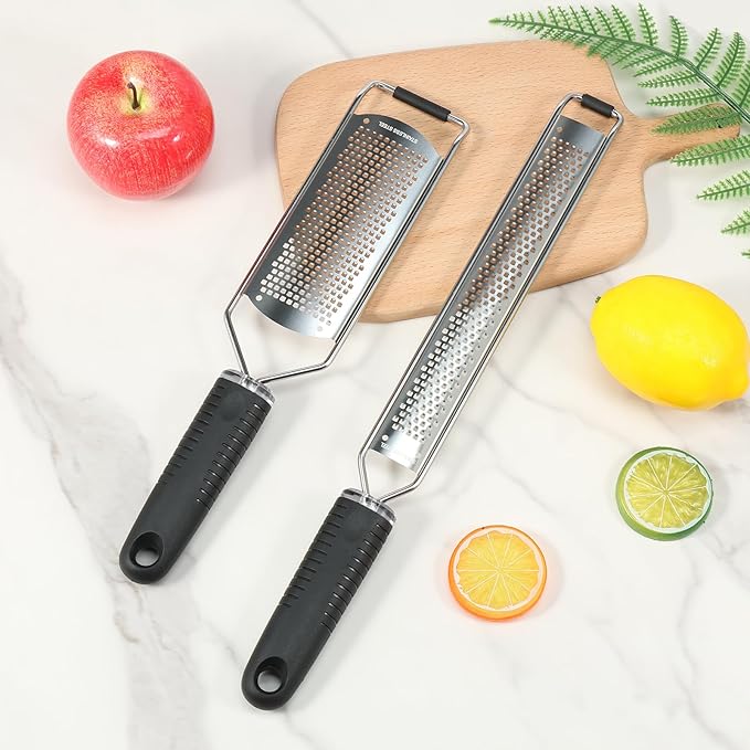 8Pcs Stainless Steel Grater for Different Food Grater with Non-Slip Handle for Vegetables Cheese Shredder and Lemon