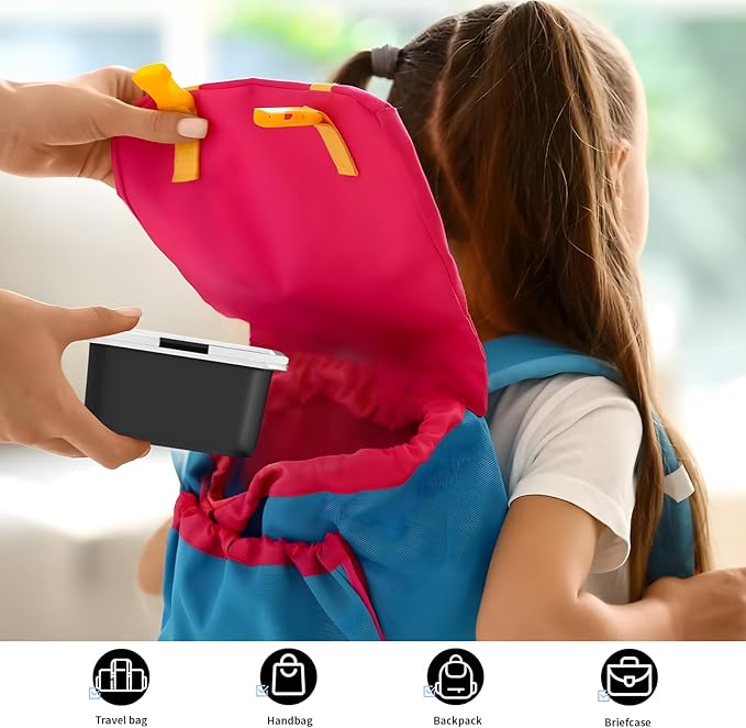 Bakpoco Stainless Steel Snack Lunch Containers for Kids, 3 Packs 12 oz Leak-Proof Lunch Box Containers, Microwave-Safe, Convenient Metal Small Food Storage Container with Lid for School, Work