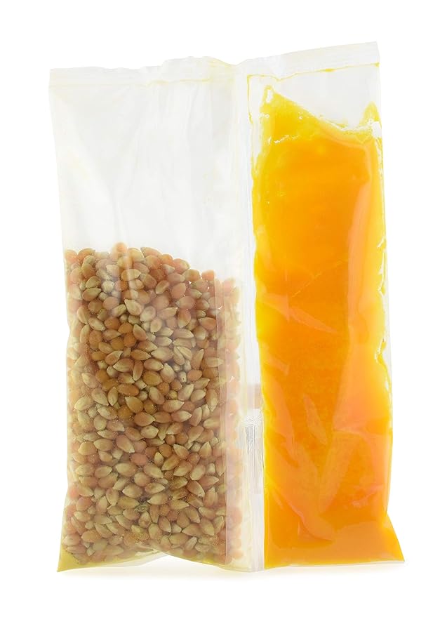 Snappy Snap-Paks All in One Popcorn Portion Packets for 6 oz Popping Machine, Kernels, Oil, and Salt, 24 Count