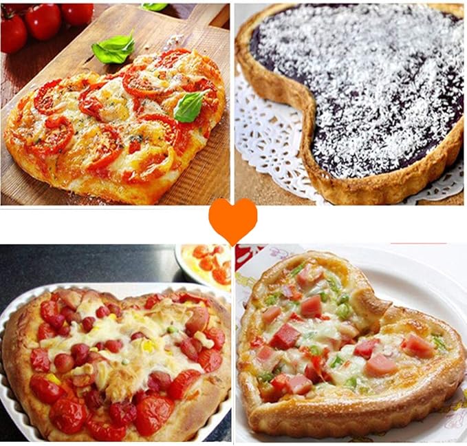 Mini Tart Pan Set of 6 Non-Stick 4 Inch Heart-shaped Quiche Pan with Removable Bottom Tart Pan for Pies, Quiche Bakeware, Muffin Molds, Cake Baking, Kitchen
