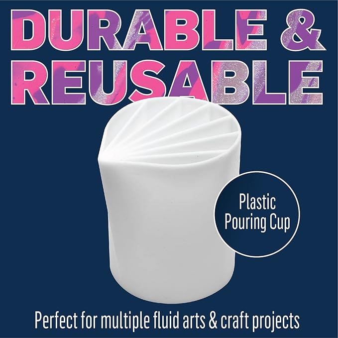 FolkArt Drizzle Pour Cup, 7-Slotted Divided Pour Cup Perfect for Fluid Paint Pouring Arts and Crafts Projects, 50428