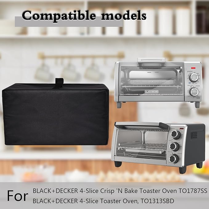 Toaster Oven Cover Heavy Duty Heat-resistant Waterproof Dust-Proof Protective Case for BLACK+DECKER 4-Slice Crisp 'N Bake Air Fry Toaster Oven TO1787SS/TO1313SBD