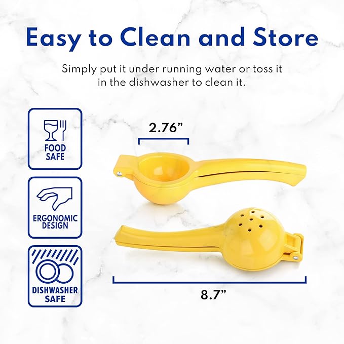 New Star Foodservice 42856 Enameled Aluminum Lemon Squeezer, Yellow
