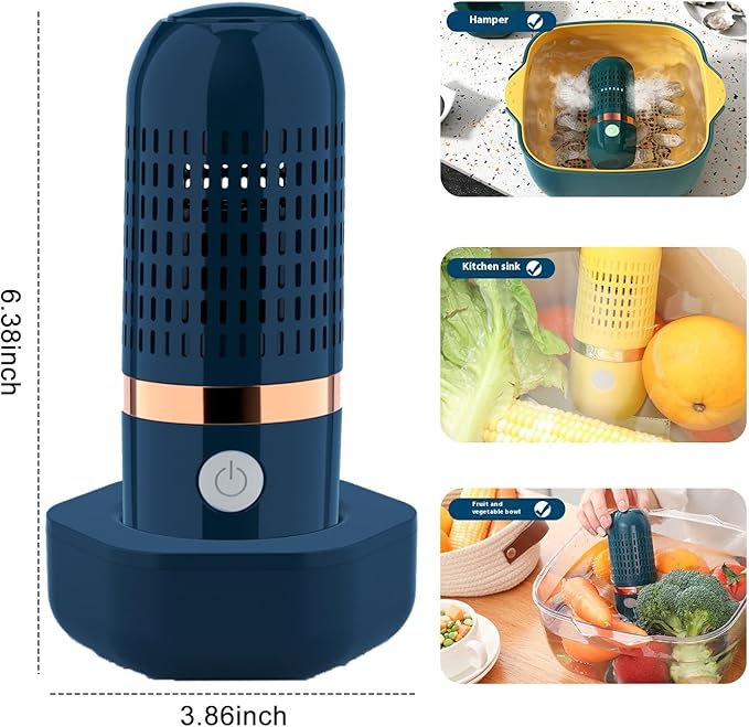 payanwin OH-ion Fruit & Vegetable Cleaner - Simply Drop in Water to Purify Produce, OH- Technology Removes 99% Pesticides, Wireless Charging for Grains/Meat
