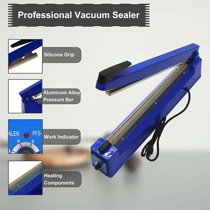 Food Bag Sealer Mini Hand Pressure Heat Sealing Machine Portable Handheld Vacuum Sealer 110V 600w for Poly Bag PVC heat shrink films