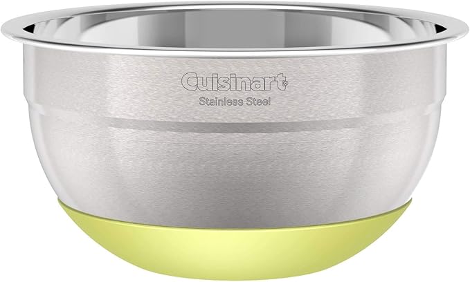 3-Piece Stainless Steel Mixing Bowls with Nonslip Base, 1.5qt, 3qt & 5qt