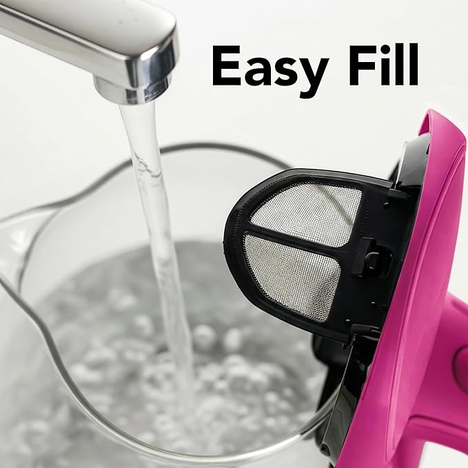 OVENTE Electric Kettle, 1.5L Borosilicate Glass Countertop Water Heater and Boiler for Coffee or Tea, BPA-Free, Auto Shut-Off, Boil-Dry Protection, Removable and Washable Spout Filter, Pink KG83F