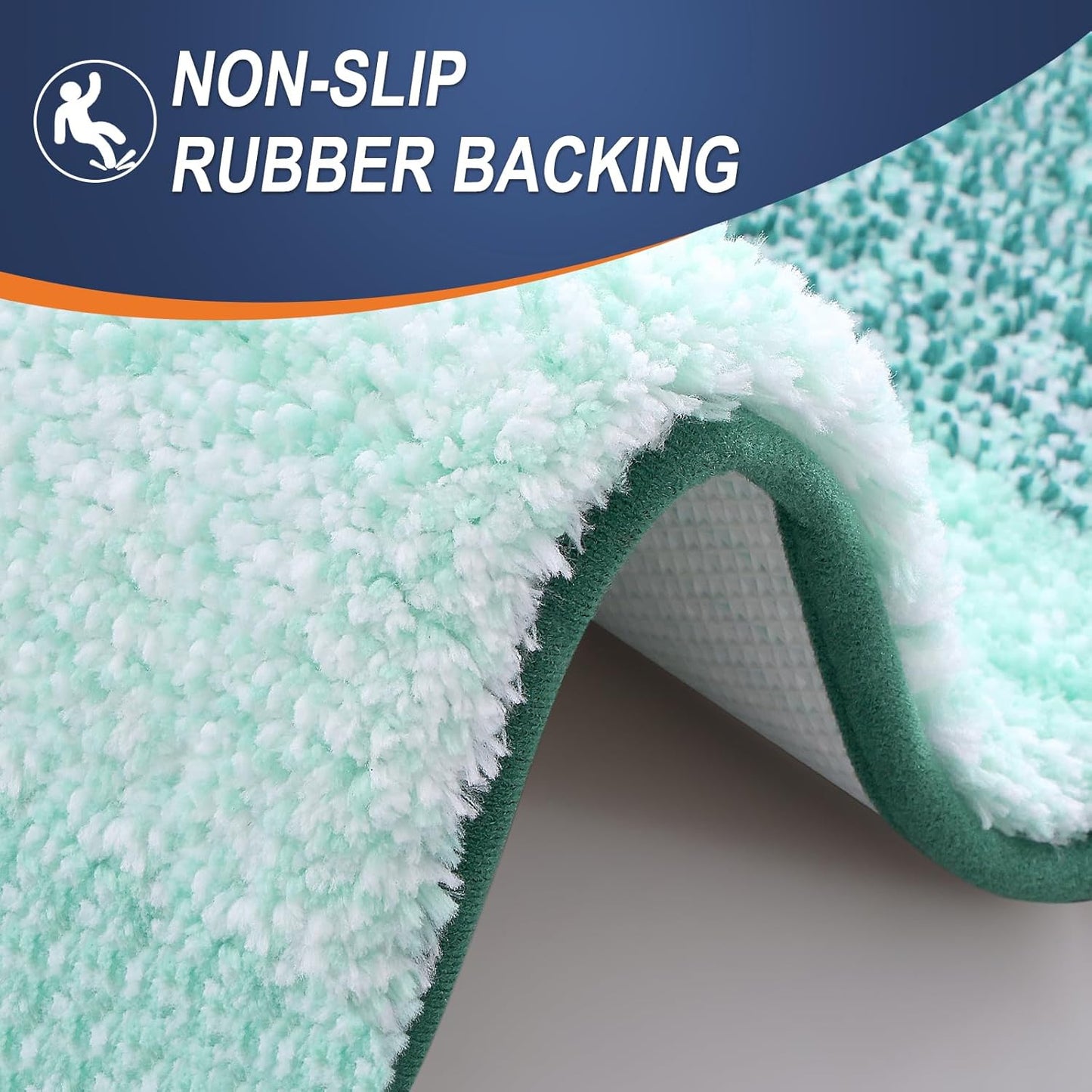 OLANLY Bathroom Runner Rugs 59x20, Extra Soft Absorbent Microfiber Bath Rugs, Rubber Backing, Quick Dry, Washable Bath Mats for Bathroom Floor, Tub and Shower, Home Decor Accessories, Blackish Green