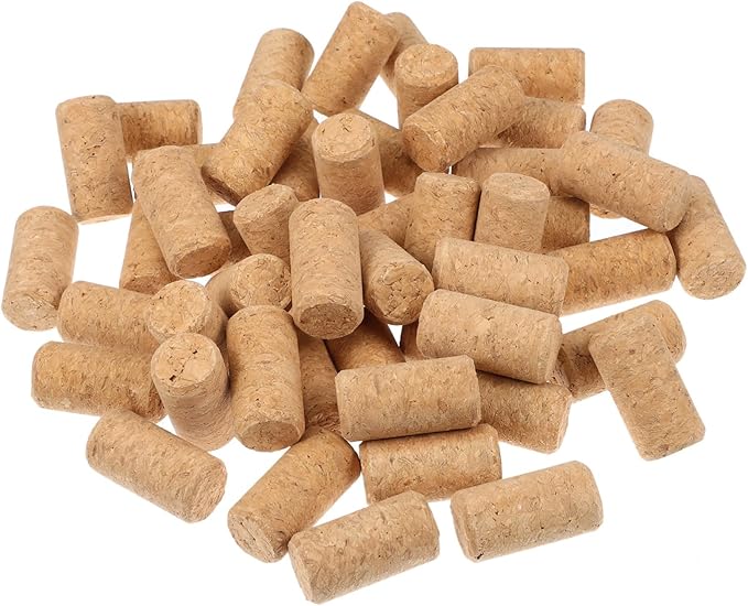 COLLBATH 250pcs Cork Stoppers for Wine Bottles Soft Cork Plugs for Airtight Seal for Home Restaurants Bars Cafes Decoration