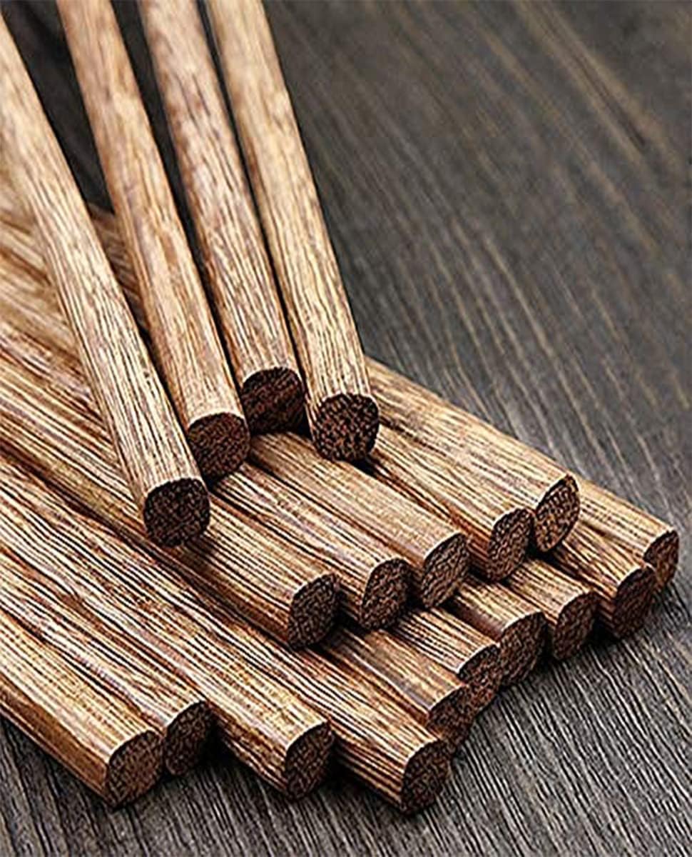 50-Pairs Wooden Chopsticks, Dishwasher Safe Chopstick,ReusableNatural Healthy, Chinese Classic Style for Kitchen, Dining Room, Gourmet, Noodles (9.8 Inch)… (50)