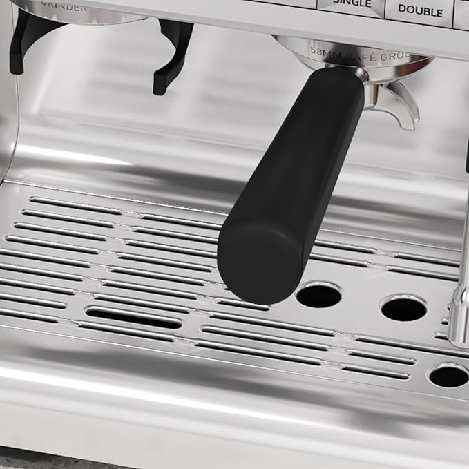 20 Bar Espresso Machine with Grinder, Professional Espresso Coffee Maker with Milk Frother, Brushed Stainless Steel, 1450W 2.8L Water Tank, for Home, Commercial Cappuccino Machines