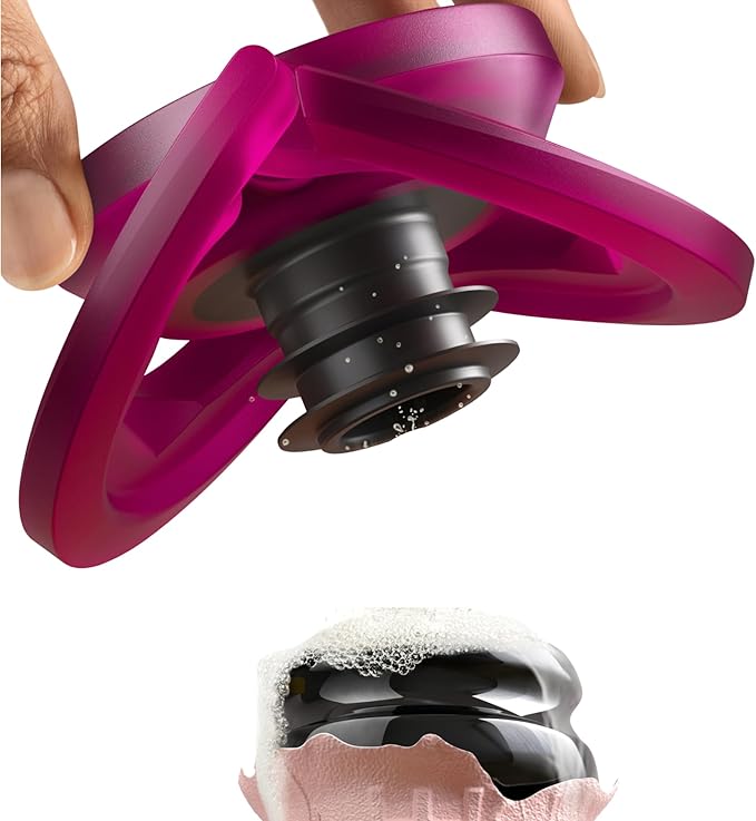 Sparkling Wine Stopper | Preserve Fizz 4 Weeks | For zzysh Sparkling Wine Preservation System | Leakproof Champagne Stopper, Bottle Stopper for Half to Magnum Bottles (Pink)