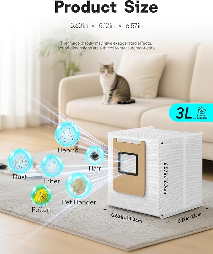Leemone 12 Pack E25 E28 Dust Bags Compatible with eufy Omni Robot Vacuum E25 E28, 4 Layer Filtration System with Activated Carbon Fabric to Remove Unwanted Odors