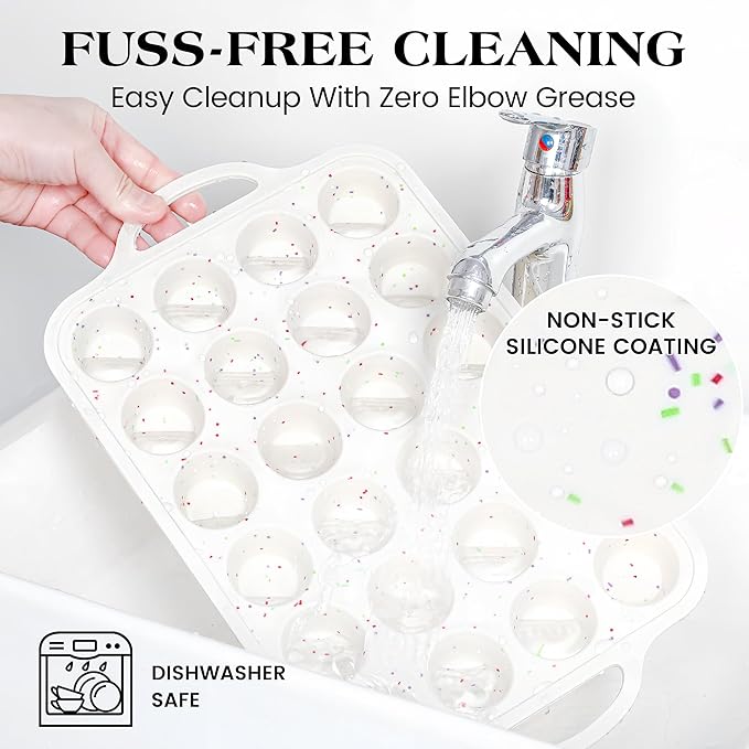 silicone muffin pan for baking with metal frame (Cream, Mini+Regular+Rectangle)