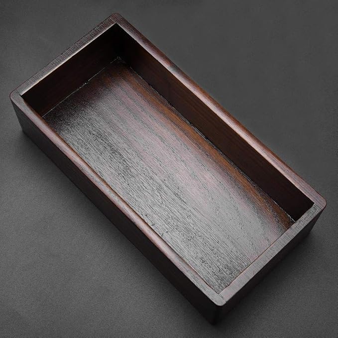 TOPINCN Lunch Box Wooden Healthy Double Layer Rectangle Food Snacks Fruit Container for Office Picnic Sushi