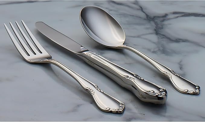 Oneida Chateau Fine Flatware Set, 18/8 Stainless, Set of 4 Salad Forks