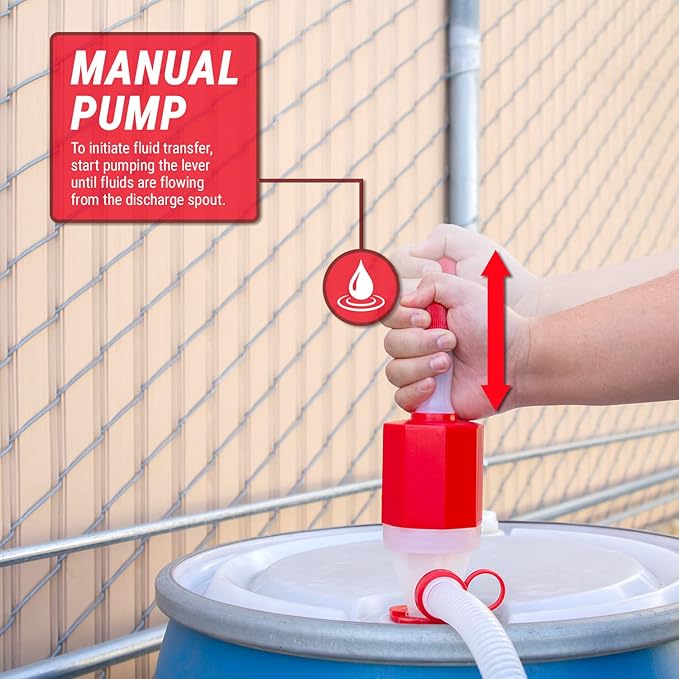 TERA PUMP Food Grade BPA Free Emergency Disaster 55-Gallon Drum Pump Heavy Duty Barrel Siphon (5.5 gpm) Drinking Water Hand Pump