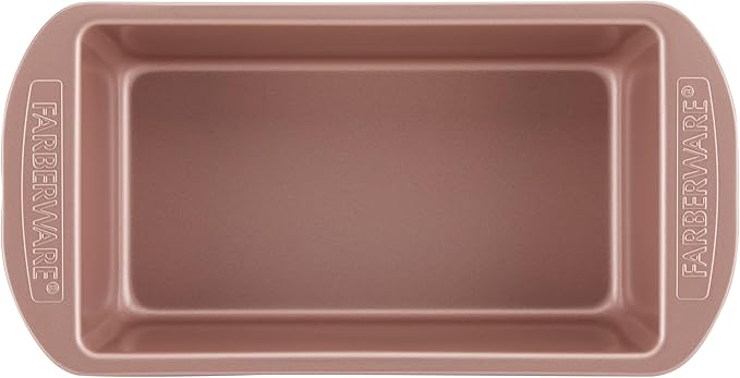 Farberware Nonstick Bakeware Meatloaf/Nonstick Baking Loaf Pan - 9 Inch x 5 Inch, Rose Gold