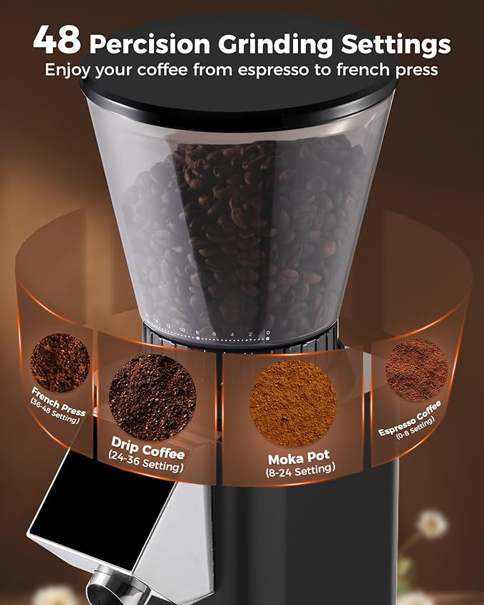 Tuni G1 Noir Conical Burr Coffee Grinder And Black Mini Coffee Scale
