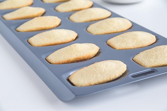 Fox Run Non-Stick Madeleine Pan, Carbon Steel, 12-Cup,Grey
