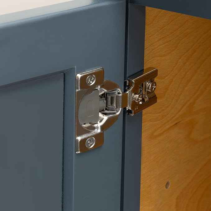 Quicklock RTA (Ready-to-Assemble) 42" Tall Wall Kitchen Cabinets - Shaker Style | 100% Hardwood | Made in America | Soft Close Hardware (Needlepoint Navy, 12''D x 15''W x 42''H)