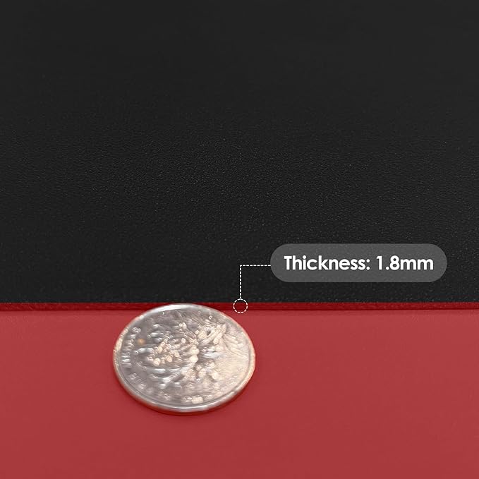 Leather Table Cover,1.8mm Thick,48x72 Inch,Table Protector for Dining Room Table,Dining Table Cover,Table Cover Protector,Table Pads for Dining Room Table(Black+Wine Red,48x72)