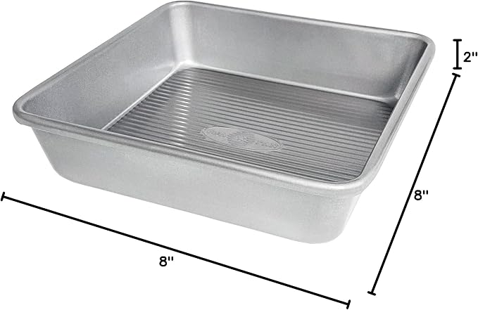 USA Pan Bakeware Seamless Nonstick Square Baking Pan, 8 x 8 x 2