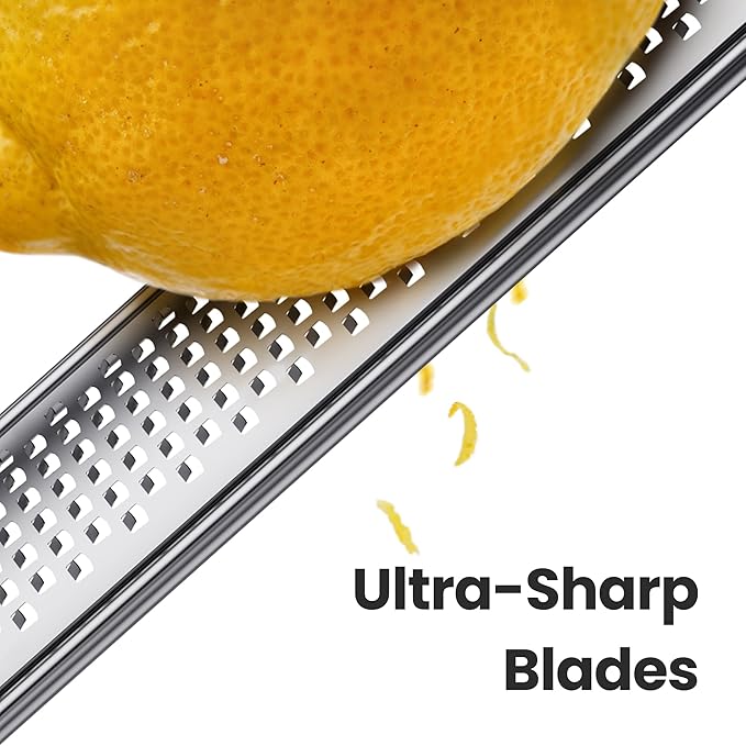 Cheese Grater with Non-Slip Handle, Lemon Zester,L15"x W1.4"