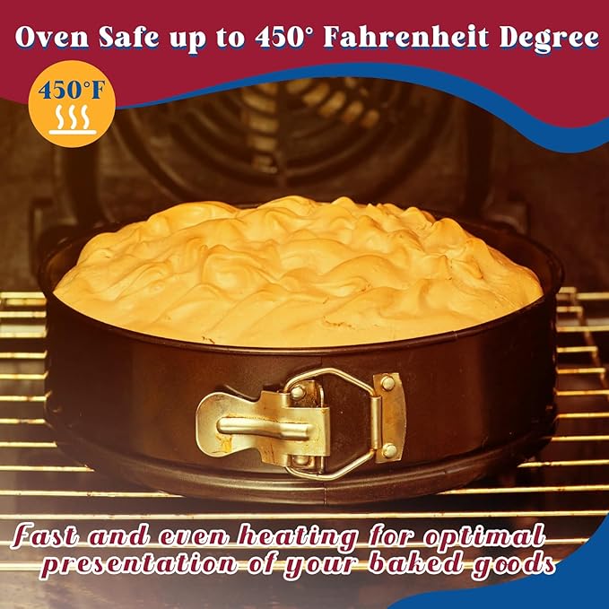 Pickmesh 3 Pcs 8.5 Inch Round Springform Pan Set, Nonstick Cheesecake Pan with Removable Bottom, 150 Pcs Parchment Paper Liners, Leakproof Cake Mold for Baking Black
