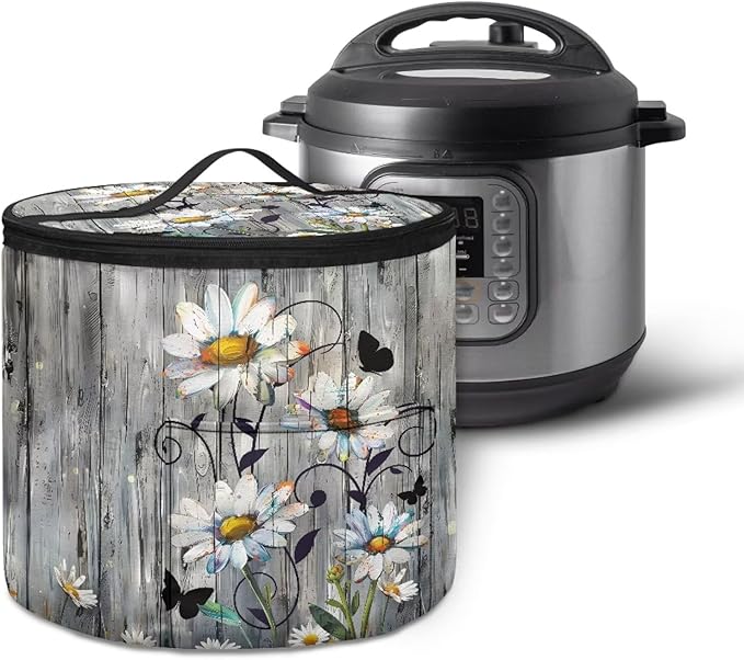 Wood Electric Pressure Cooker Daisy Storage Bag Kitchen Appliance Protective Pressure Cooker Insulation Bag for Women