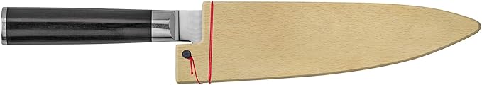Shun Saya Sheath, Universal Fit for 7”-8” Chef and Santoku Knives, Blonde Beech Wood, Knife Edge Guard for Professional and Home Chefs