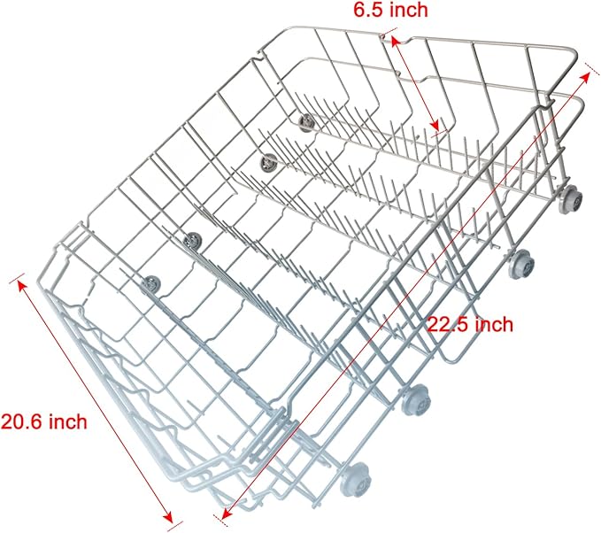 DD82-01384A Dishwasher Lower Rack Replacement for Samsung DW80R2031US, DW80R2031UG, DW80N3030US, DW80N3030UB, DW80N3030UW, DW80M2020US Series – Exact OEM Dimensions 22.5”x20.5” Dishwasher Bottom Rack