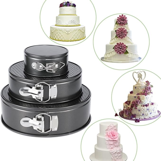 Cake Pan Set, Round Cheesecake Pan, Nonstick Cake Pan with Removable Bottom for Cheesecakes, Yogurt Cakes, Mousse, Coffee Cakes (18/20/22)