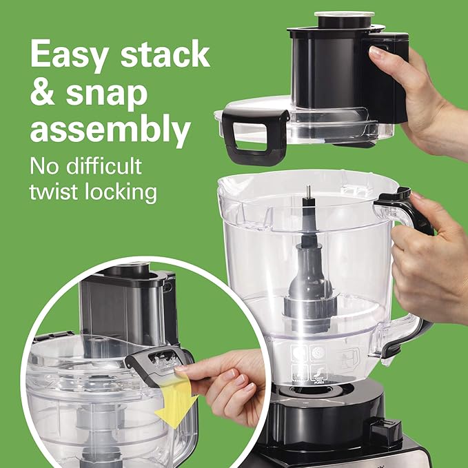 Hamilton Beach Stack & Snap Food Processor and Wave Action Blender Bundle