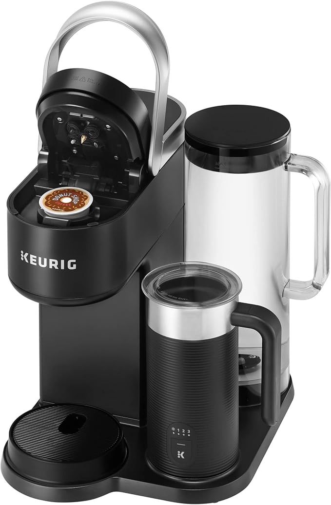 Keurig K-Café SMART Single Serve Coffee Maker with WiFi Compatibility, Latte and Cappuccino Machine with Built-In Frother, 6 Brew Sizes, Black
