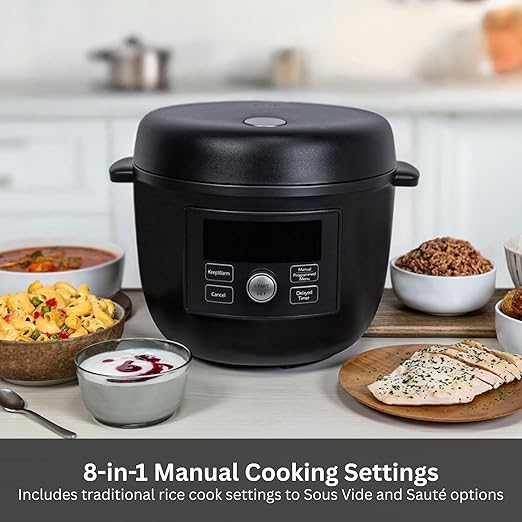 Tiger COL-A40U 2.6-Quart Compact 8-in-1 Electric Multi-Cooker with 21 Programmed Menus (Black)