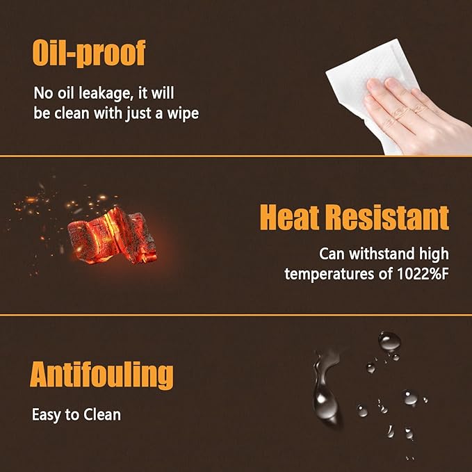 Heat Proof Mat for Air Fryer, Deep Fryer, Coffee Maker, 12x14in Heat Resistant Pad for Kitchen Countertop, Protective Mat for Quartz Counter