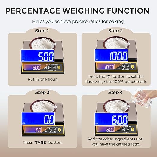 Bonvoisin 66lb/ 30kg Baking Kitchen Scale & Commercial Food Scale