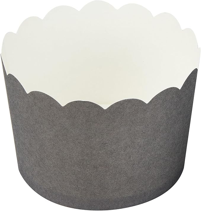 Restaurantware Baking Cups 200 Pack of 10 oz Paper Cupcake Liners Greaseproof Scalloped Oven-Safe Elegant Dessert Muffin Cups Disposable for Parties